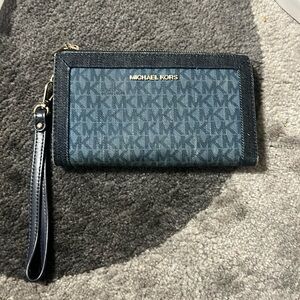 Michael Kors jeans logo wristlet